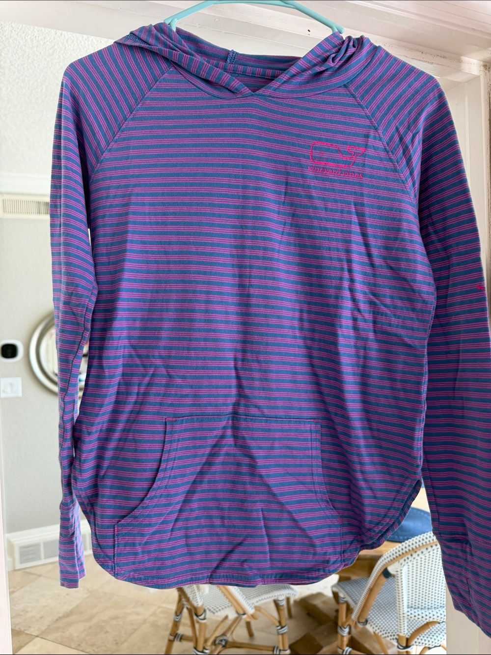 Vineyard Vines Purple and Pink Striped Hoodie